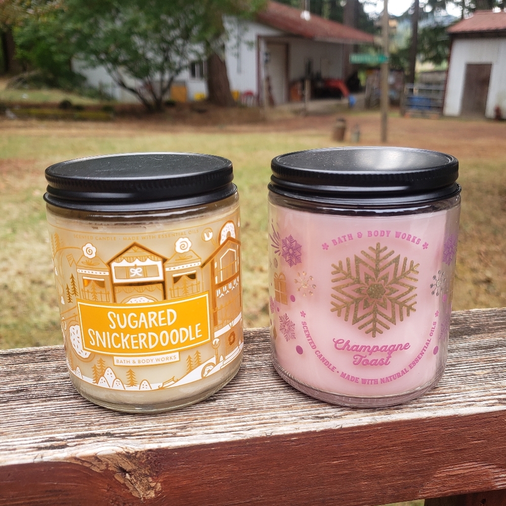 Bath & Body Works Sugared Snickerdoodle & Champagne Toast 1-Wick Candle